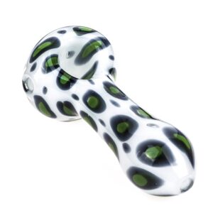 Glass Spoon Pipe with Leopard Print