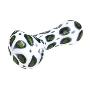 Glass Spoon Pipe with Leopard Print