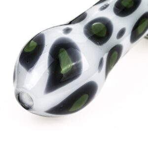 Glass Spoon Pipe with Leopard Print