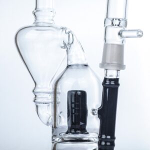 9" Dual Chamber Vortex Glass Bong