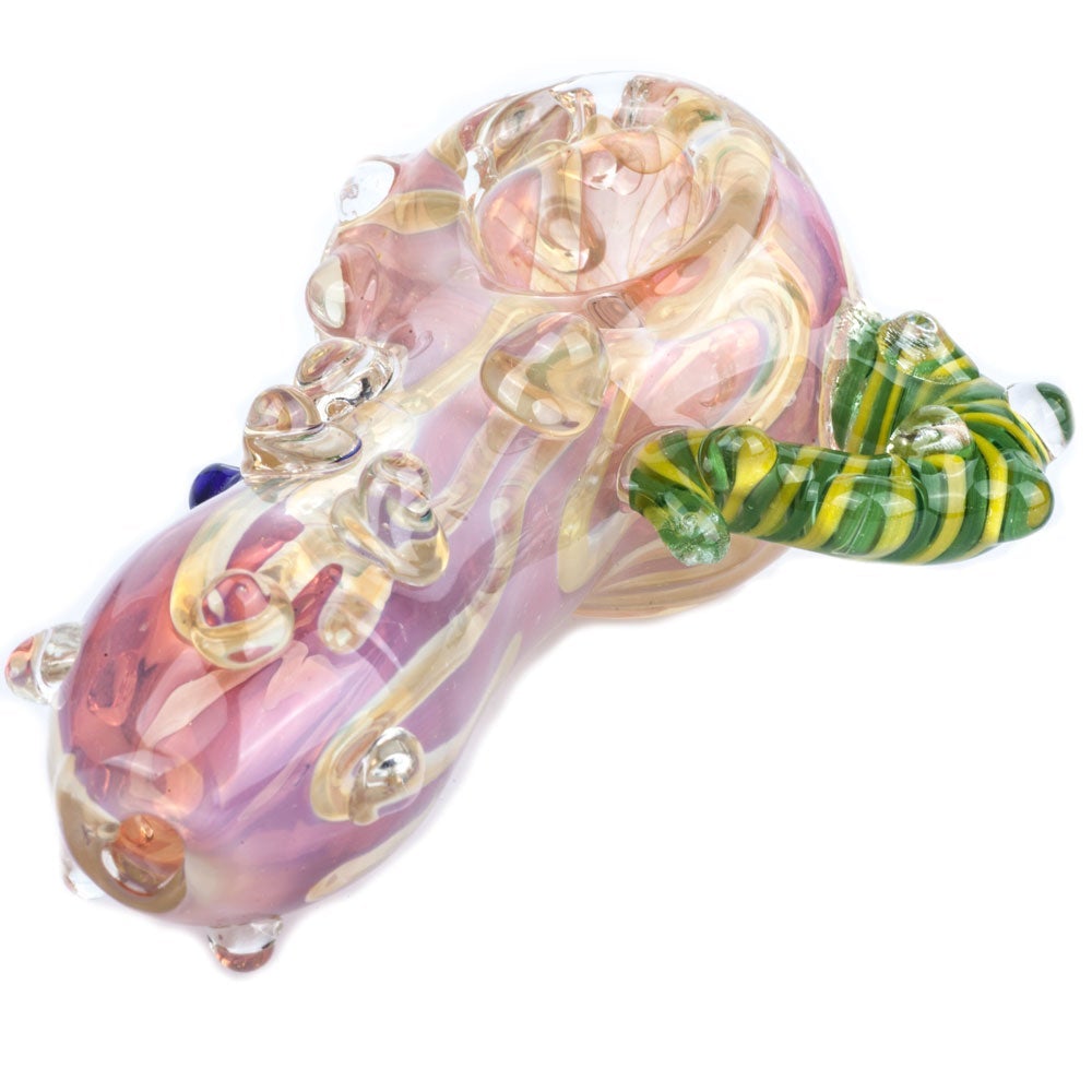 Glass_Pipes_For_Sale_-_Glass_Horn_Weed_Pipe_-_Puffing_Bird_-_Online_Headshop_7 Horn Fumed Glass Pipe