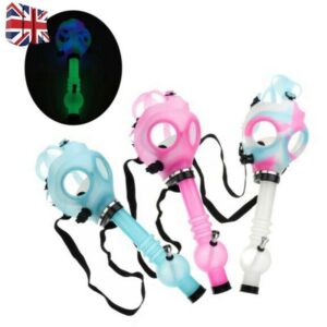 Glow-In-The-Dark Camouflage Silicone Gas Mask Bong
