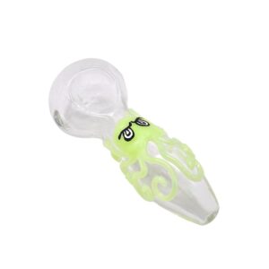 Glow-In-The-Dark Octopus Glass Pipe