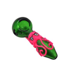 Glow-In-The-Dark Octopus Glass Pipe