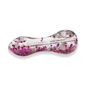 Sparkly Glitter Glass Pipe (Random Color)