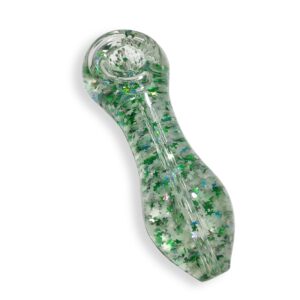 Sparkly Glitter Glass Pipe (Random Color)