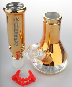 12" Golden Two Part Travel Beaker Bong