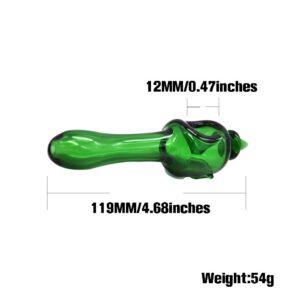 Green Face Glass Spoon Pipe