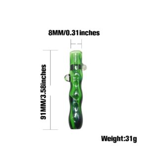 Green Jade One Hitter Glass Pipe
