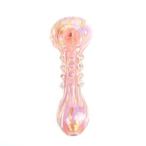 Green Recycler Dab Rig and Pink Girly Fumed Glass Pipe Set