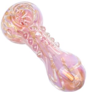 Green Recycler Dab Rig and Pink Girly Fumed Glass Pipe Set