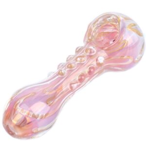 Green Recycler Dab Rig and Pink Girly Fumed Glass Pipe Set