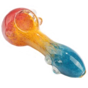 Green Recycler Dab Rig and Three-Toned Dichroic Glass Pipe Set