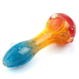 Green Recycler Dab Rig and Three-Toned Dichroic Glass Pipe Set