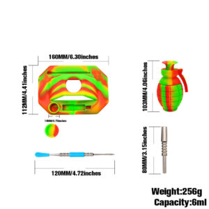 Hand Grenade Silicone Dab Straw