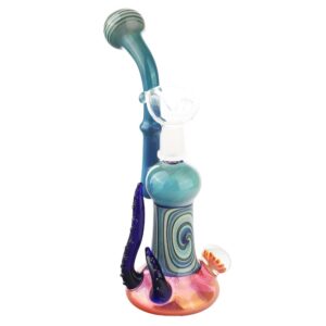 9" Heady Themed Glass Dab Rig Bong