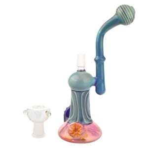 9" Heady Themed Glass Dab Rig Bong
