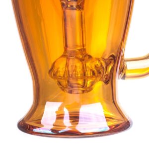 Heady Orange Glass Bong Set w/ Quartz Banger and Carb Cap