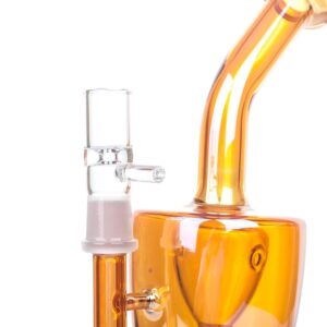 Heady Orange Glass Bong Set w/ Quartz Banger and Carb Cap