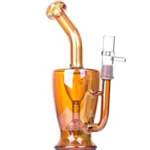 Heady Orange Glass Bong Set w/ Quartz Banger and Carb Cap