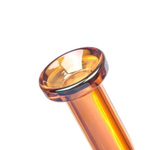 Heady Orange Glass Bong Set w/ Quartz Banger and Carb Cap