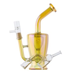 Heady Orange Glass Bong Set w/ Quartz Banger and Carb Cap