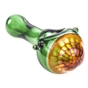 Honeycomb Green Glass Pipe
