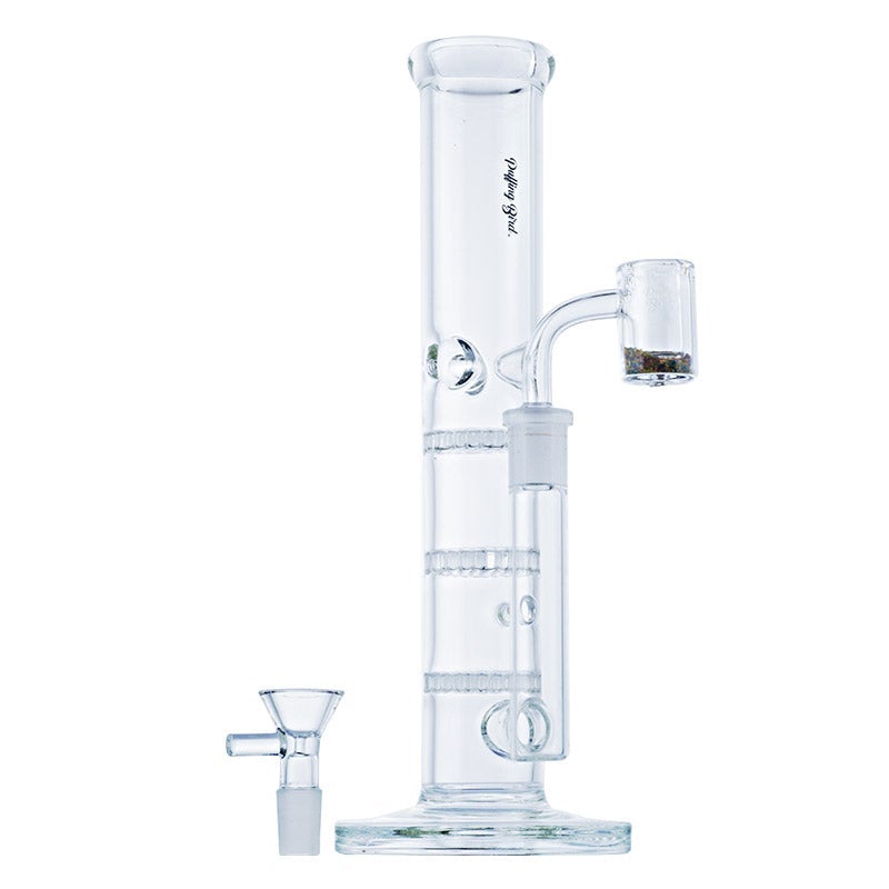 HoneycombPercBongwThermochromicQuartzBangerSetFreeShipping_1 Honeycomb Perc Bong w/ Thermochromic Quartz Banger Set
