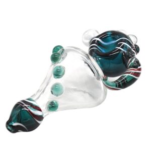 Horn Glass Pipe w/ Marbles