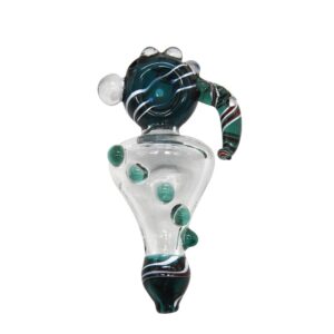 Horn Glass Pipe w/ Marbles