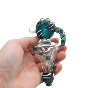Horn Glass Pipe w/ Marbles
