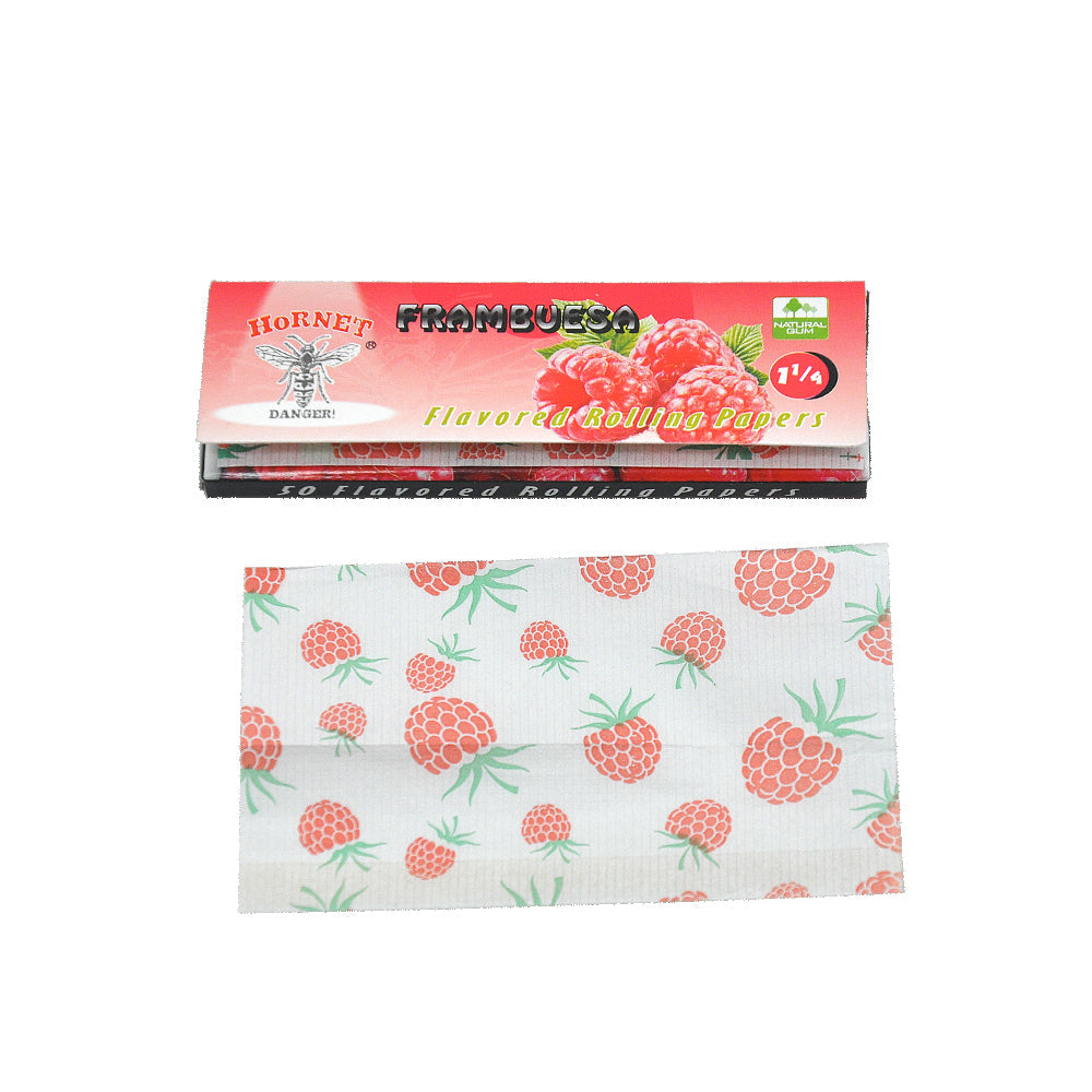 HornetFrambuesaFlavorSmokeRollingPaper5BookletsFreeShipping_7 Hornet Frambuesa Flavor Rolling Paper 5 Booklets