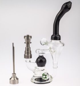 8" Heady Flower Pendant Recycler Dab Rig