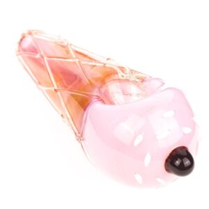 Ice Cream Pipe (Pink) w/ Hamburger Herb Grinder Set