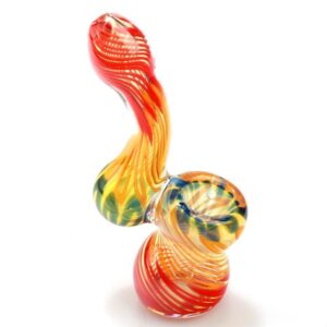 Ice Cream Silicone Pipe w/ Spiral Color Sherlock Bubbler Set