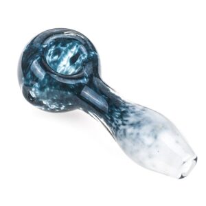 Handmade Darkblue Frit Glass Pipe