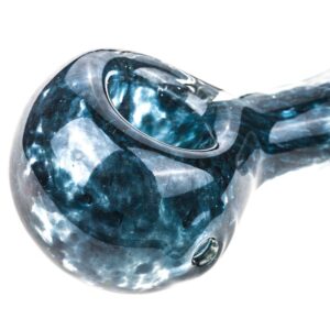 Handmade Darkblue Frit Glass Pipe