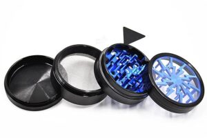 InlineDiffuserPyramidBongThunderBladeGrinderSetFreeShipping_5 Inline Diffuser Pyramid Bong w/ Thunder Blade Grinder Set