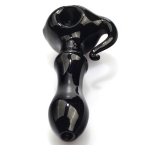 Large Wig Wag Glass Spoon Pipe w/ Glass Horn