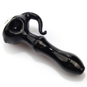 Large Wig Wag Glass Spoon Pipe w/ Glass Horn