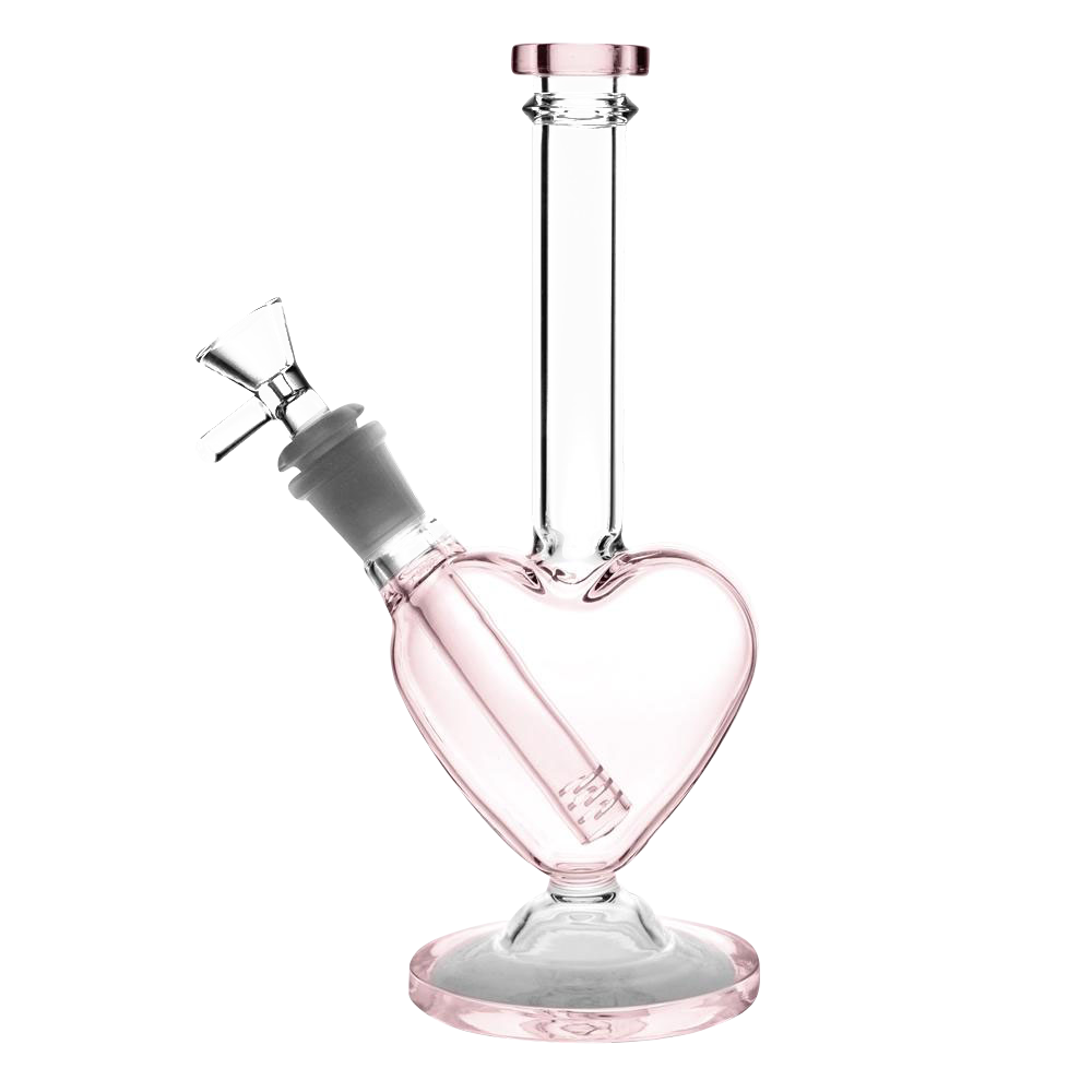 Love-Waterpipe-9-14mm-F-Assorted-Colors_Media-4 Love Heart Shaped Glass Bong (Random Color)