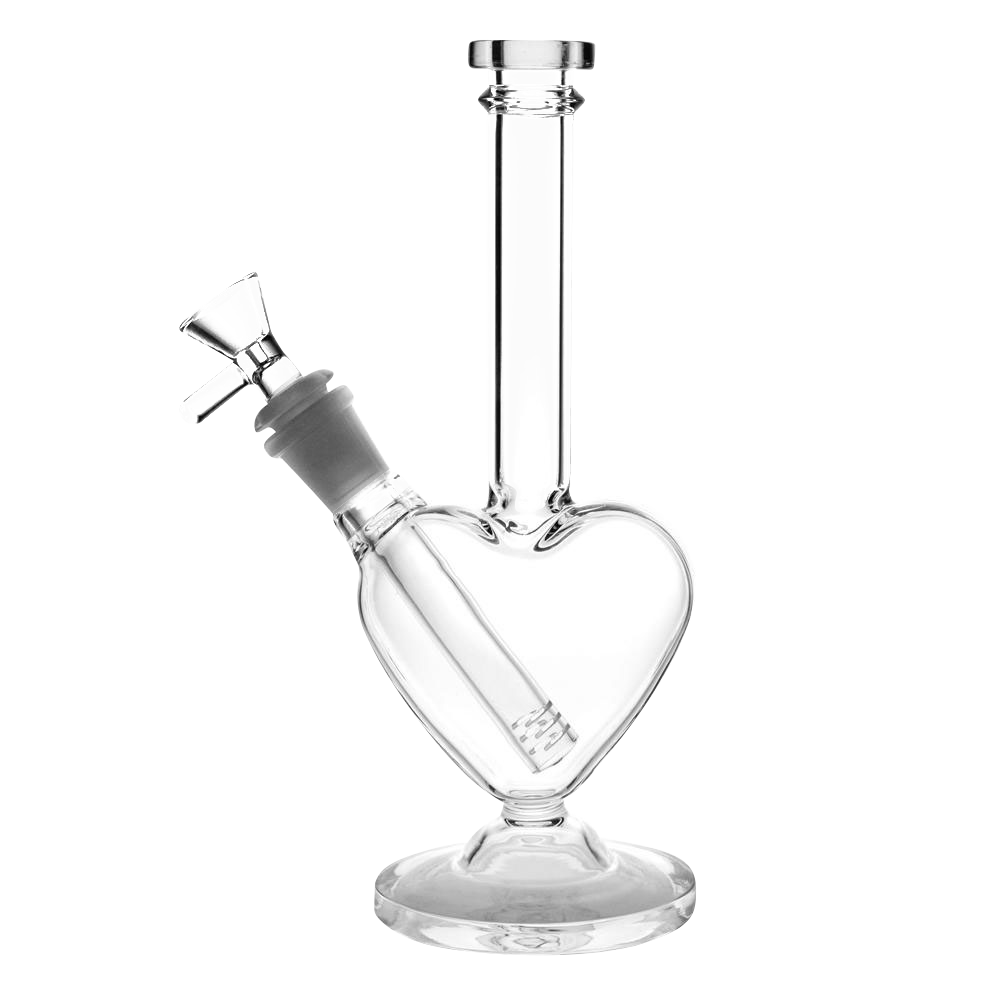 Love-Waterpipe-9-14mm-F-Assorted-Colors_Media-5 Love Heart Shaped Glass Bong (Random Color)