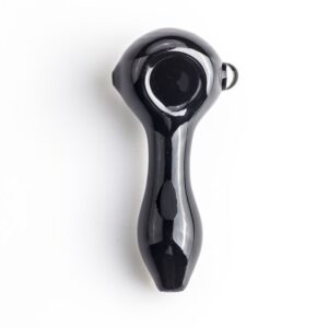 Mini Black Glass Pipe w/ Marble
