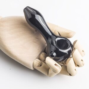 Mini Black Glass Pipe w/ Marble