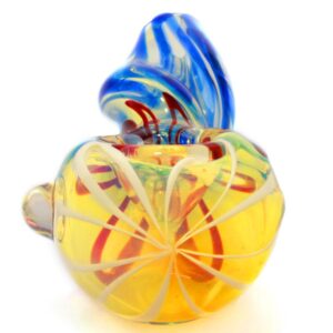 Mini Fumed Glass Skinny Spoon w/ Swirl Pattern