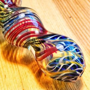 Mini Spiral Glass Spoon Pipe w/ Maria Rings