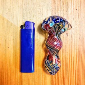 Mini Spiral Glass Spoon Pipe w/ Maria Rings