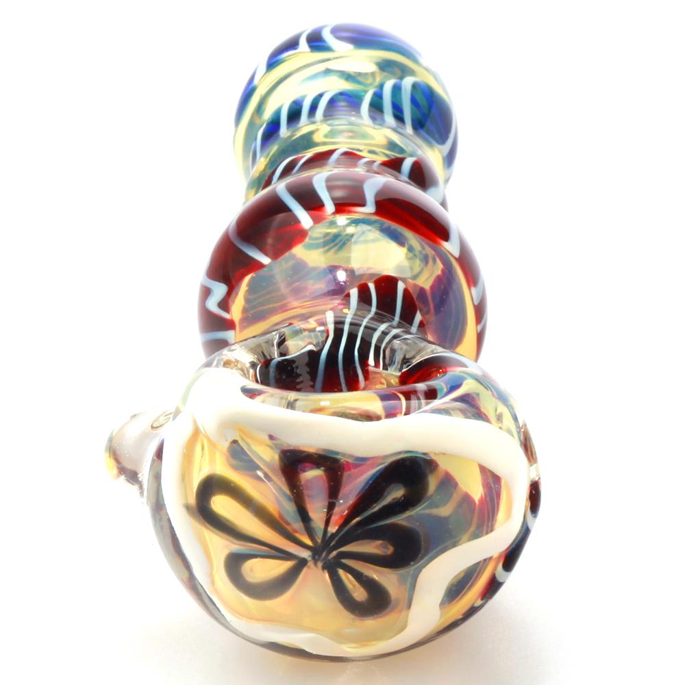 Mini Typhoon Glass Pipe With Millefiori Milli Scheme Patent