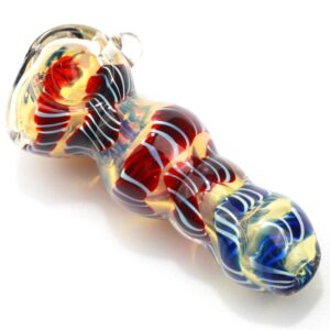Mini Typhoon Glass Pipe With Millefiori Milli Scheme Patent
