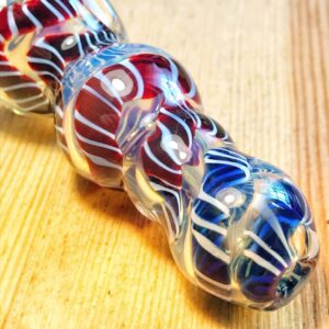 Mini Typhoon Glass Pipe With Millefiori Milli Scheme Patent